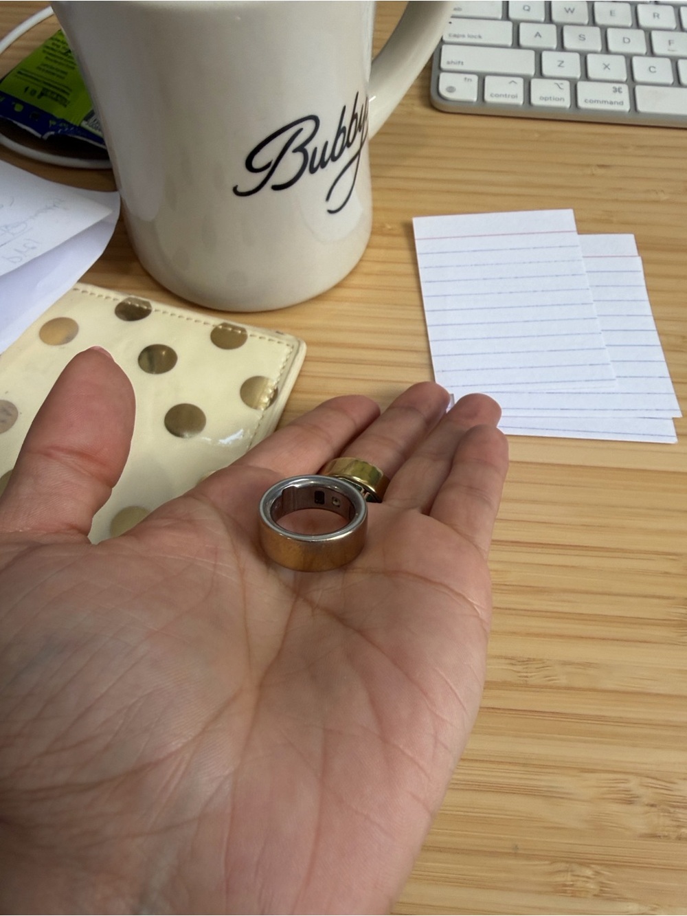 Oura Ring - Silver Exterior with Gold Inner Band